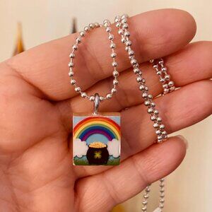 2/$12,4/$20 Pot O Gold Scrabble Necklace